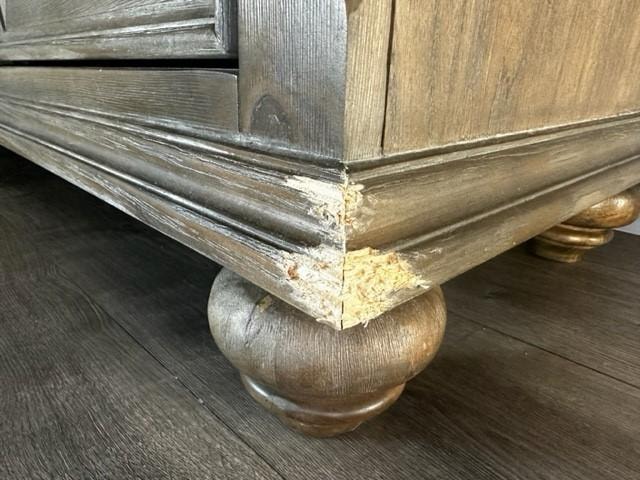 Dresser Corner Repair — before repair