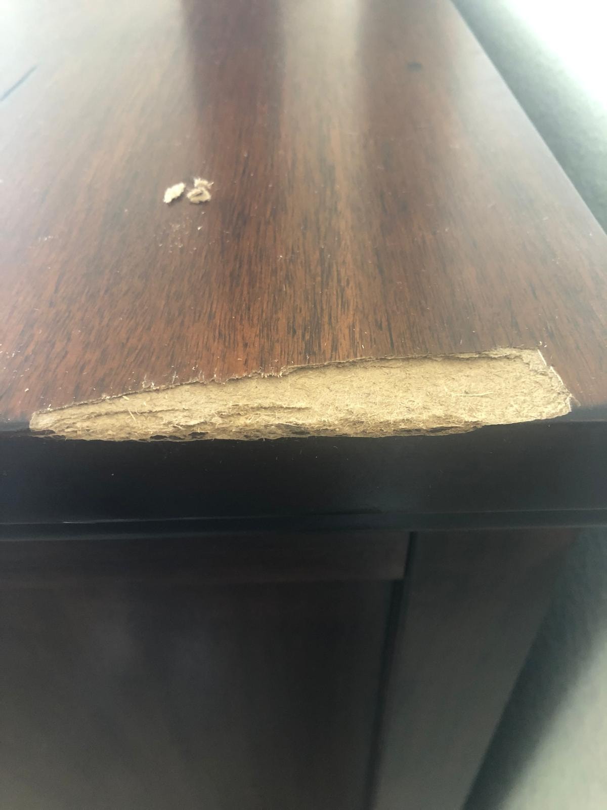 Dresser Top Repair — before repair