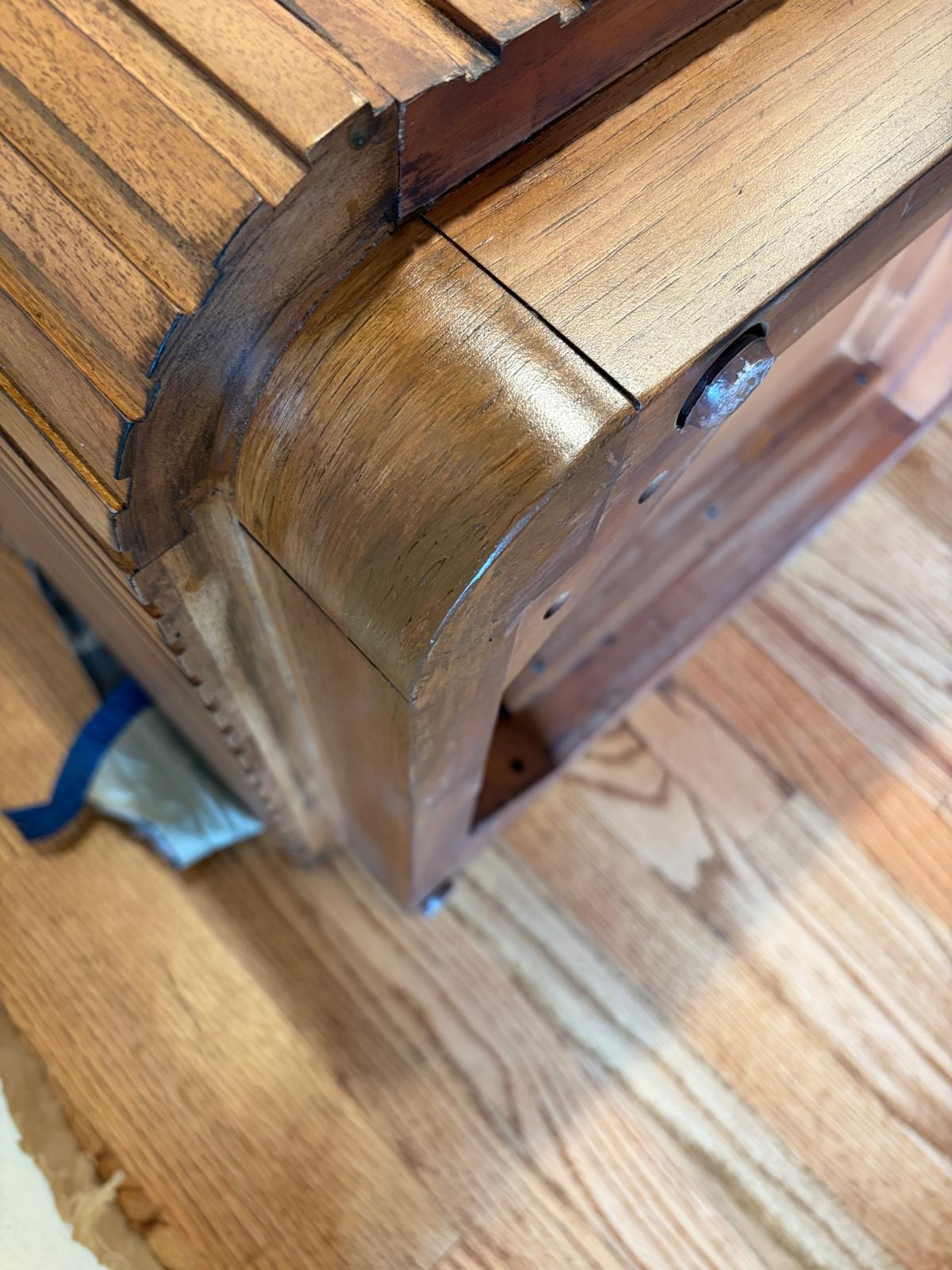 Cabinet Base Repair — after repair
