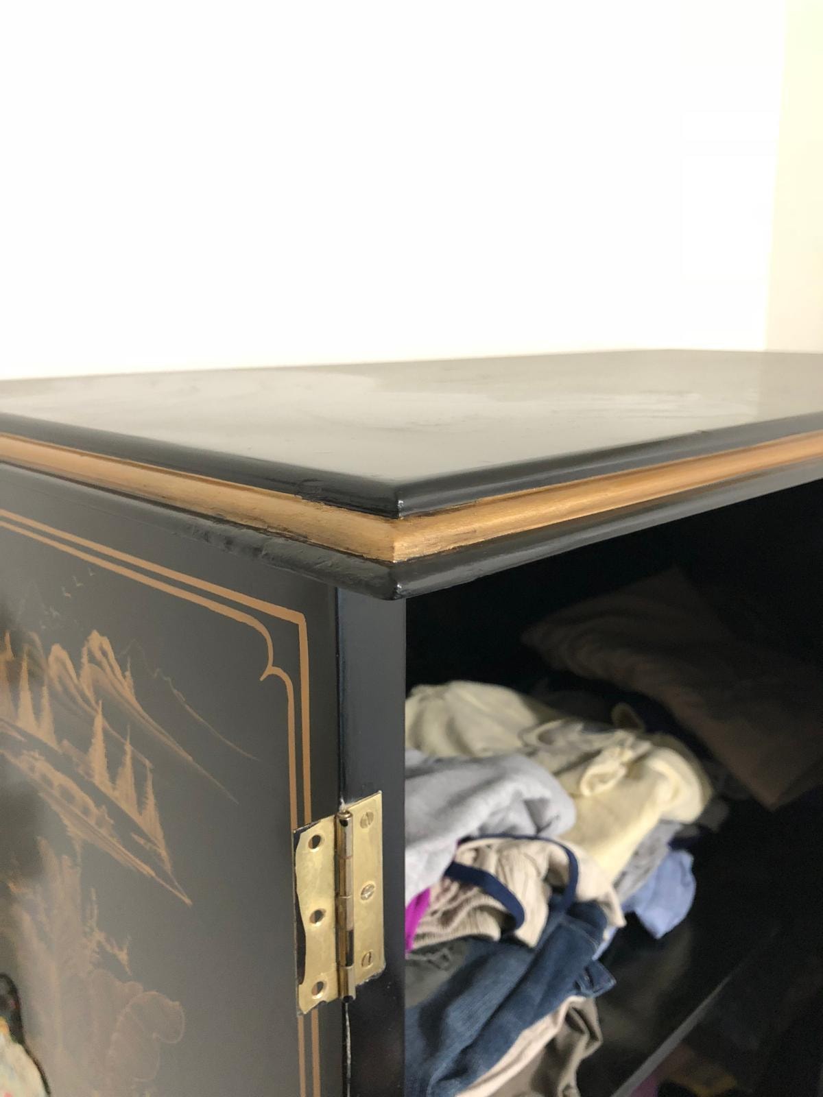China Cabinet Corner Repair — after repair